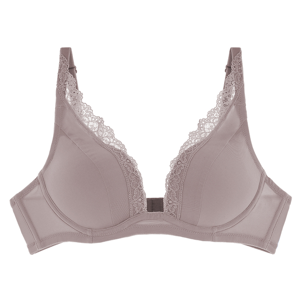 Lofan 爵士深V造波無鋼圈內衣-膚