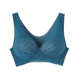 GUNZE 蠶絲蛋白抗敏無鋼圈內衣-藍