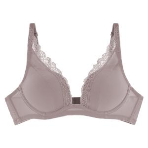 Lofan 爵士深V造波無鋼圈內衣-膚