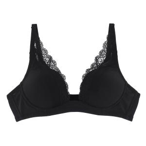 Lofan 爵士深V造波無鋼圈內衣-黑