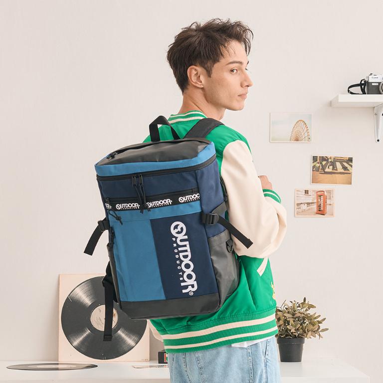 風格前線-15.6吋電腦後背包-深藍色