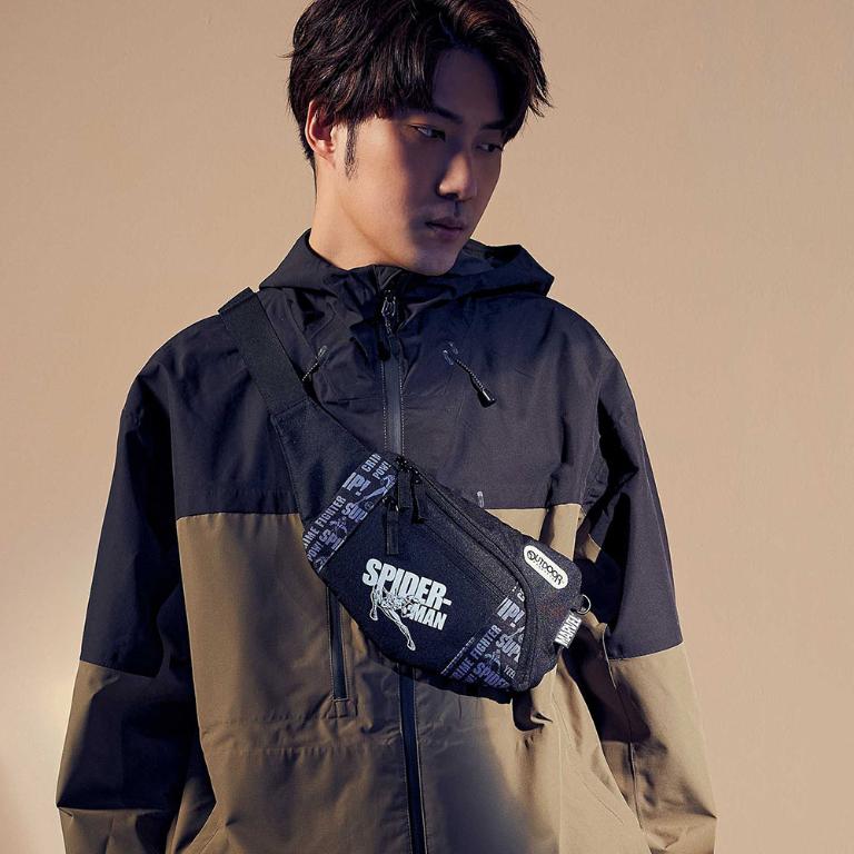 漫威英雄MARVEL-蜘蛛人二用腰包-黑色