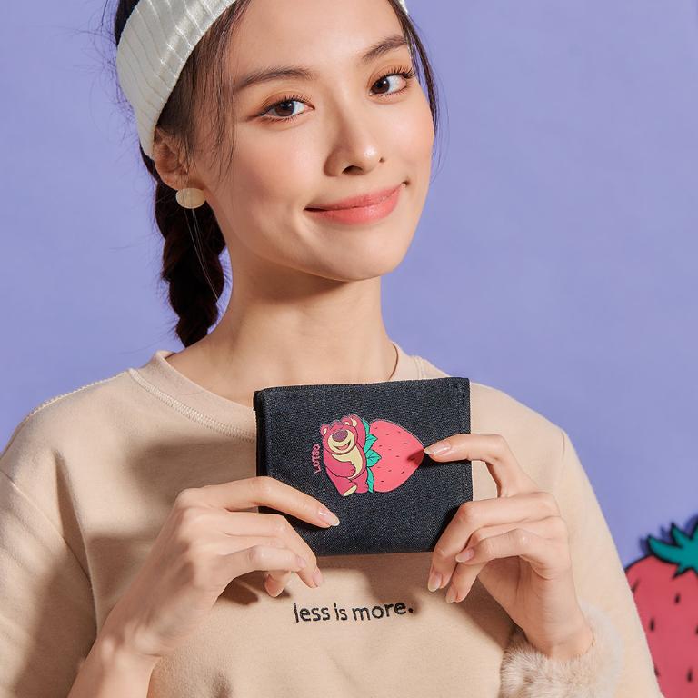 迪士尼Disney-熊抱哥對折短夾-黑色