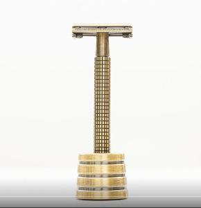 FREED 尊爵四件組旋轉開放式雙刃安全刮鬍刀禮盒 -古銅棕+客製化刻字服務