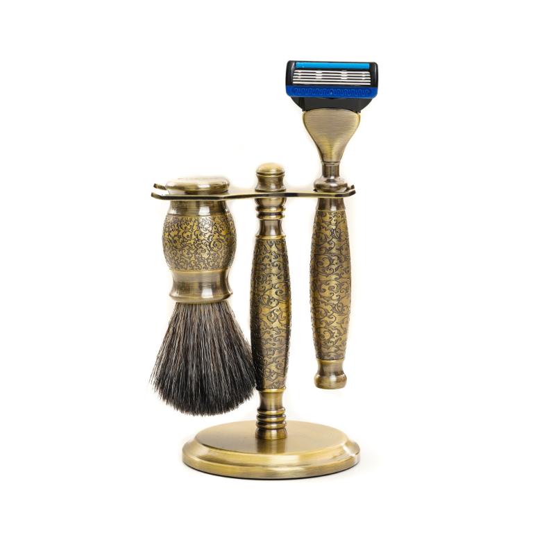 FREED 豪華典藏版刮鬍刀禮盒 - 仿古銅蝕刻雕花