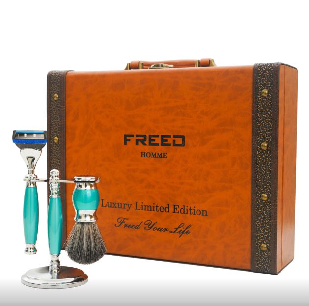 FREED 二週年特仕版豪華典藏版刮鬍刀禮盒 - 湖水綠