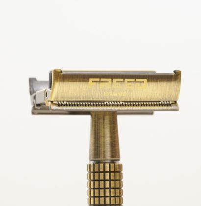 FREED 尊爵四件組旋轉開放式雙刃安全刮鬍刀禮盒 -古銅棕