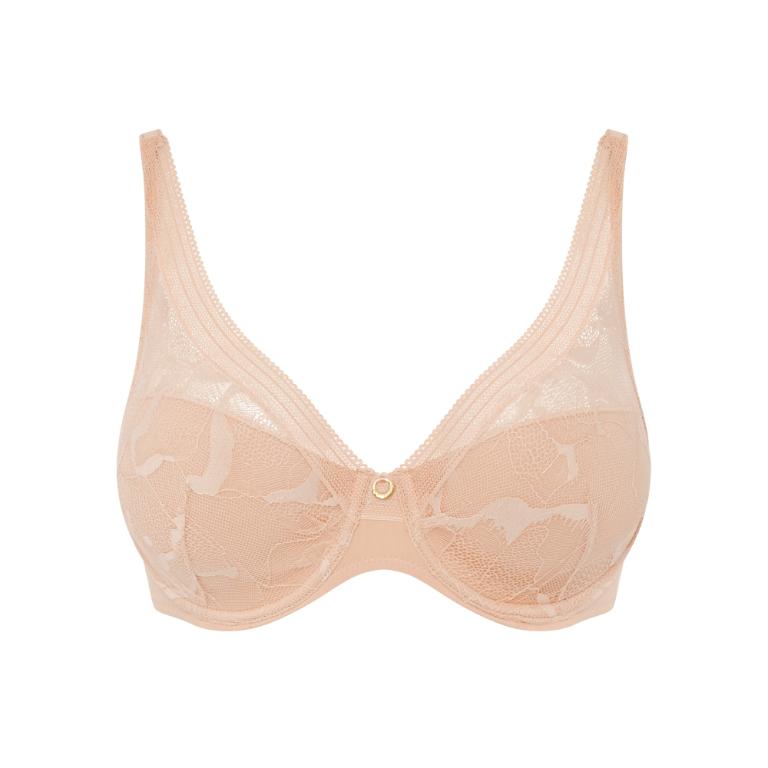 CHANTELLE True Lace 深VTShirt Bra內衣 粉膚色 SOGOplus 線上購物