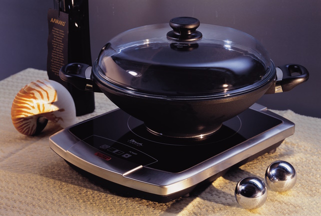 飛騰德國原裝光學觸控式陶瓷玻璃電爐 RM66TCN +德國純手工鈦金屬頂極鍋 SK801