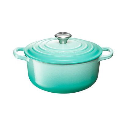 LE CREUSET 典藏圓鐵鍋 20cm (薄荷綠) 鋼頭