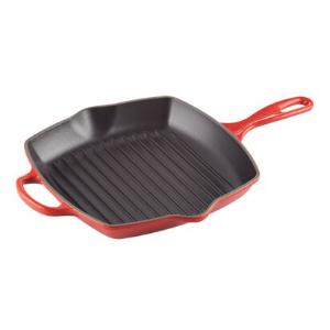 LE CREUSET 典藏 26 單耳單柄方鐵烤盤 (櫻桃紅)