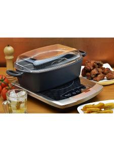 飛騰德國原裝光學觸控式陶瓷玻璃電爐 RM66TCTM + 德國純手工鈦金屬焗烤鍋 SK851