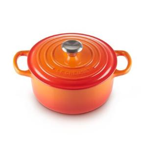 LE CREUSET 典藏圓鐵鍋 20 (火焰橘) 鋼頭