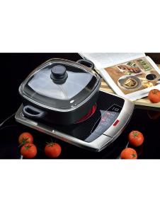 飛騰德國原裝光學觸控式陶瓷玻璃電爐 RM66TCTM +飛騰德國純手工打造鈦金屬方型鍋 SK802M