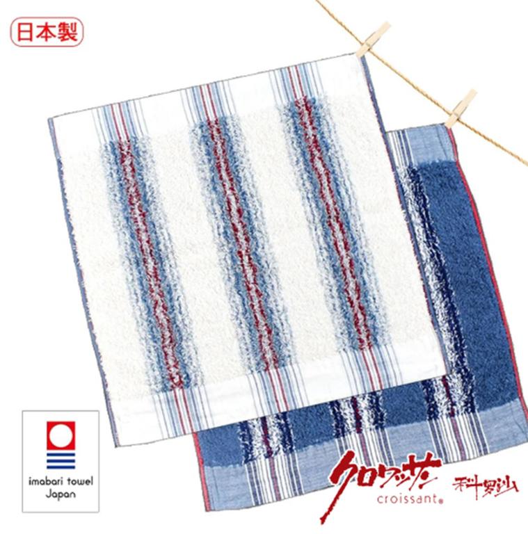 今治 40細紗海洋紋方巾 35x36公分