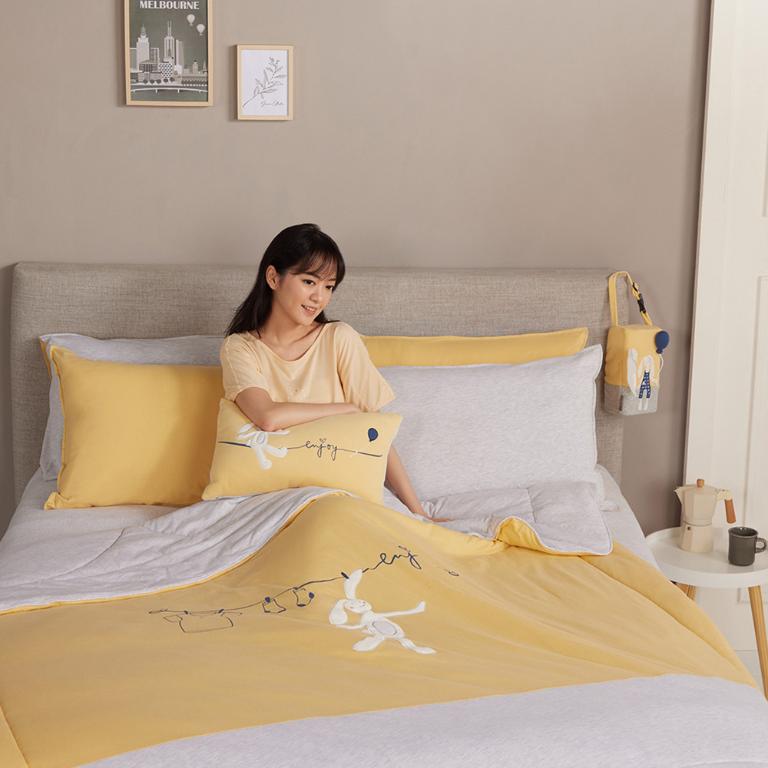 YVONNE 以旺 淺水 單人四季被(5x7呎)-金合歡黃