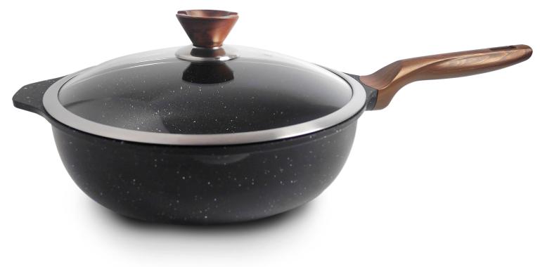 皮克超銀石不沾平鍋28cm