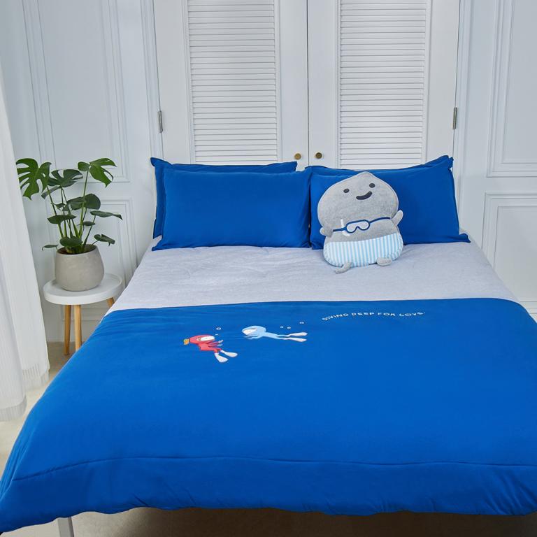 YVONNE 以旺 潛水 單人四季被(5x7呎)-藍