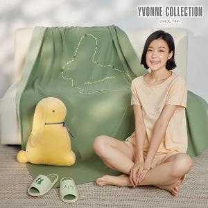 YVONNE 以旺 星鍊兔 單人薄紗毯-尤佳利綠