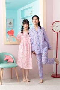 華歌爾睡衣-純棉印花圓領短袖褲裝 