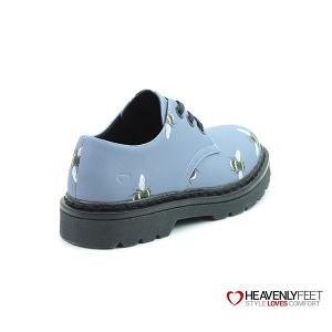 HEAVENLYFEET 英國舒適休閒女鞋 蜜蜂印花7孔密鞋-LIBERTY BEES丹寧藍