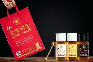 幸福蜂蜜 耶誕版蜂蜜三瓶提袋組