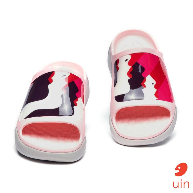 uin 西班牙原創設計 女鞋 涼鞋 拖鞋 唇唇欲動彩繪休閒鞋W1125562