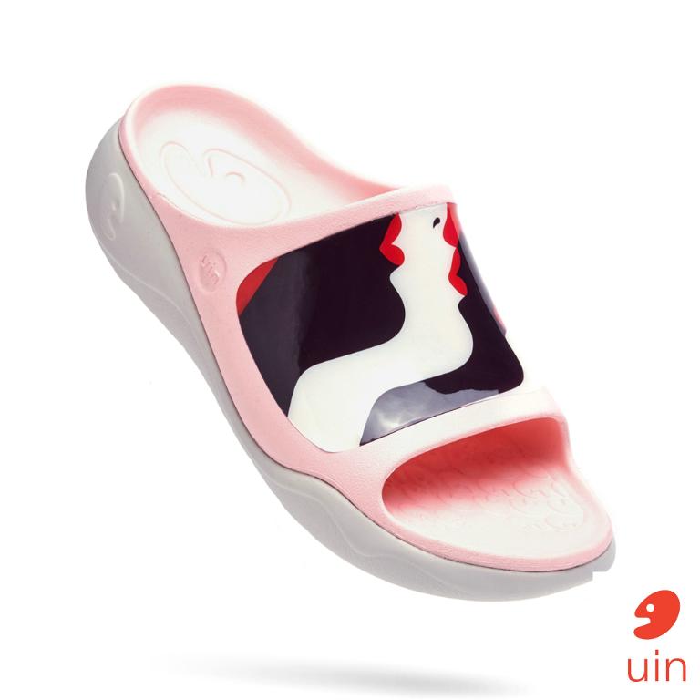 uin 西班牙原創設計 女鞋 涼鞋 拖鞋 唇唇欲動彩繪休閒鞋W1125562