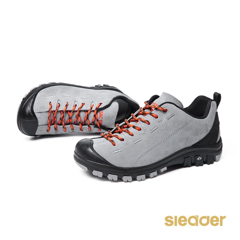 sleader 女款 動態防水 防滑耐磨戶外休閒鞋 登山鞋 防水鞋-S2041灰色
