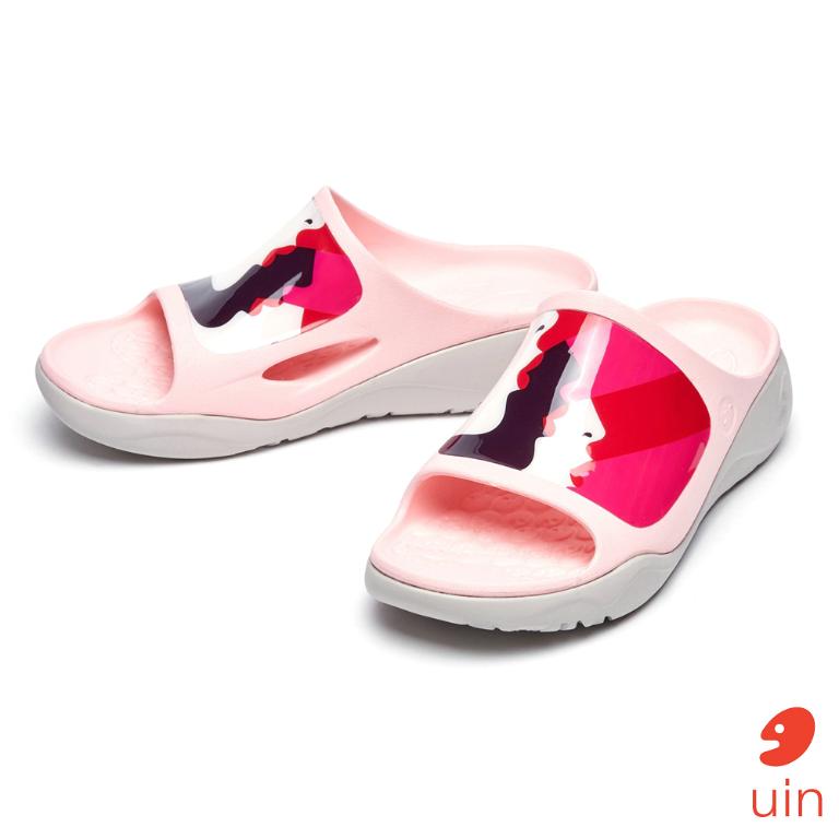 uin 西班牙原創設計 女鞋 涼鞋 拖鞋 唇唇欲動彩繪休閒鞋W1125562