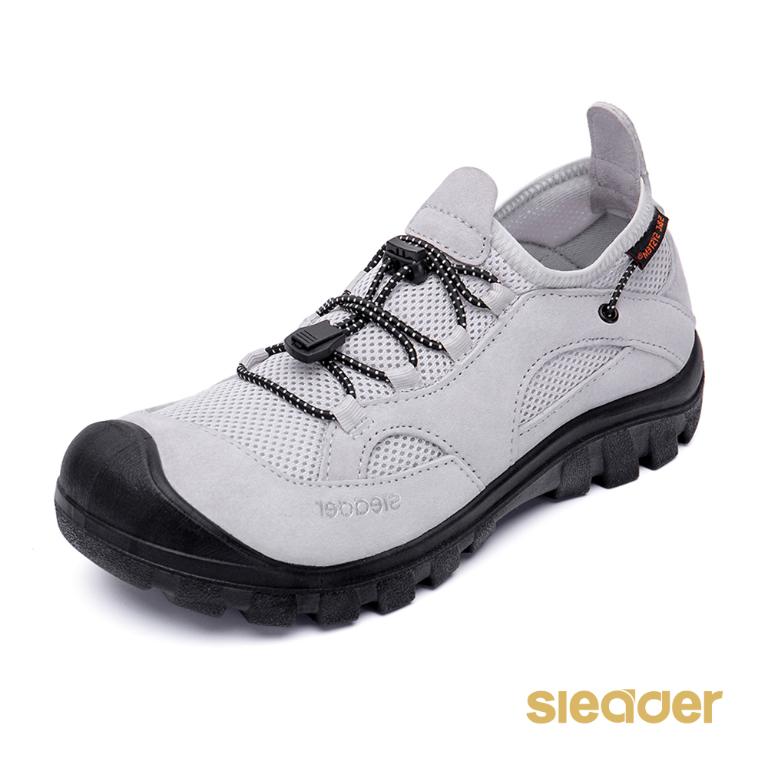 sleader 女款 輕量防水安全戶外休閒鞋 登山鞋 防水鞋-S3418淺灰