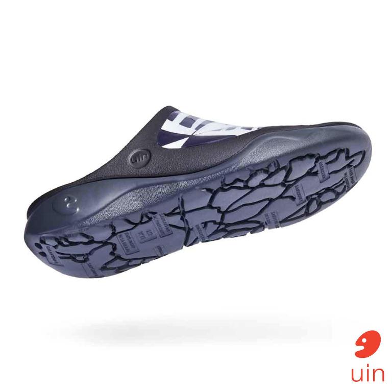 uin 西班牙原創設計 男鞋 涼鞋 拖鞋 棱形鏡彩繪休閒鞋M1125428