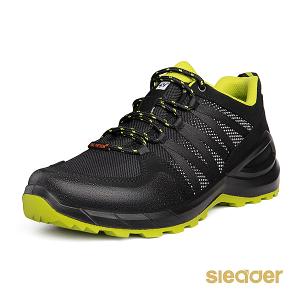 sleader 男鞋 動態防水 輕量安全戶外休閒鞋-SD205黑綠