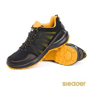 sleader 男鞋 動態防水 輕量安全戶外休閒鞋-SD205黑橘