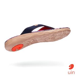 uin 西班牙原創設計 女鞋 涼鞋 拖鞋 矢車菊彩繪休閒鞋W1124540