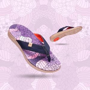 uin 西班牙原創設計 女鞋 涼鞋 拖鞋 矢車菊彩繪休閒鞋W1124540