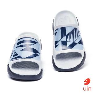 uin 西班牙原創設計 男鞋 涼鞋 拖鞋 棱形鏡彩繪休閒鞋M1125429