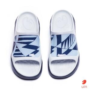 uin 西班牙原創設計 男鞋 涼鞋 拖鞋 棱形鏡彩繪休閒鞋M1125429