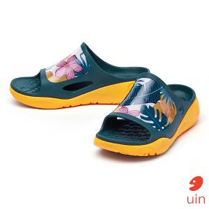 uin 西班牙原創設計 女鞋 涼鞋 拖鞋 迷人花彩繪休閒鞋W1125565