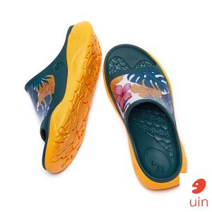 uin 西班牙原創設計 女鞋 涼鞋 拖鞋 迷人花彩繪休閒鞋W1125565