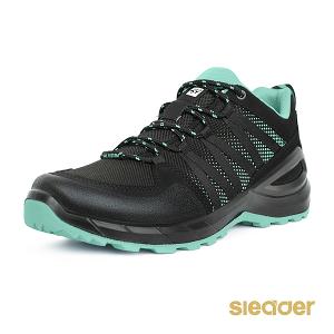 sleader 女鞋 動態防水 輕量安全戶外休閒鞋-SD205黑綠