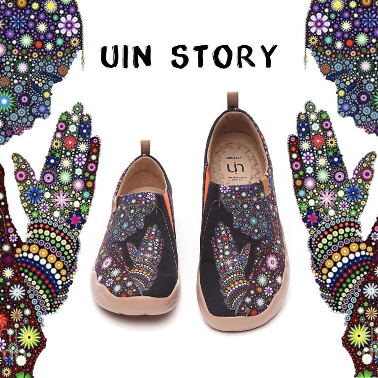 uin 西班牙原創設計 女鞋 帆布鞋 懶人鞋 許願彩繪休閒鞋92012001