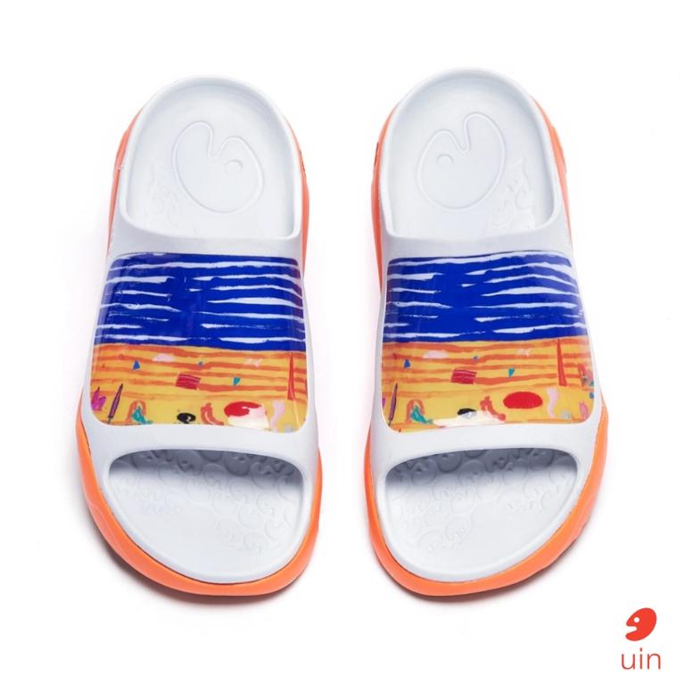 uin 西班牙原創設計 男鞋 涼鞋 拖鞋 涂海彩繪休閒鞋M1125436