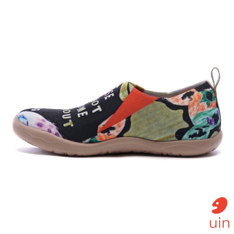 uin 西班牙原創設計 女鞋 帆布鞋 懶人鞋 旺仔彩繪休閒鞋W0101033