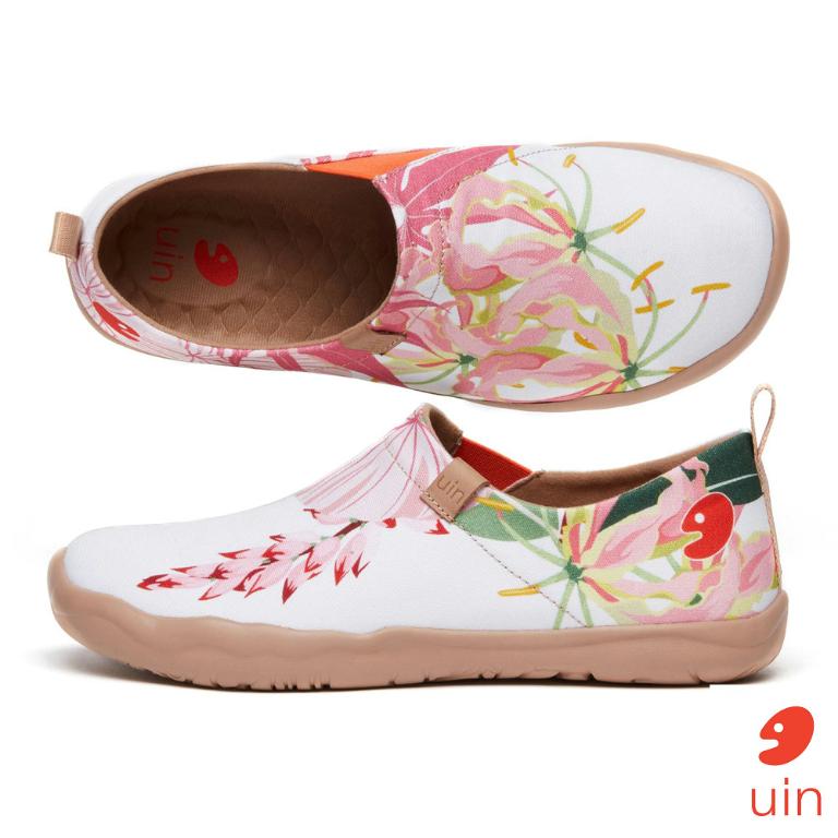 uin 西班牙原創設計 女鞋 帆布鞋 懶人鞋 熱帶花語彩繪休閒鞋W1010069
