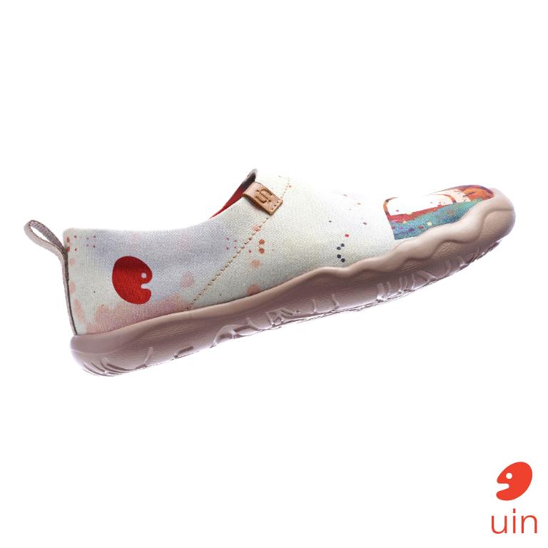 uin 西班牙原創設計 女鞋 帆布鞋 懶人鞋 春日巴黎彩繪休閒鞋W0101009