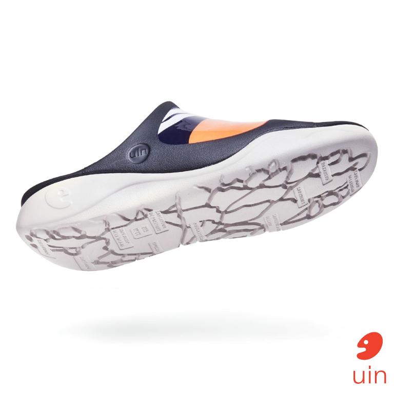 uin 西班牙原創設計 男鞋 涼鞋 拖鞋 橙光彩繪休閒鞋M1125437