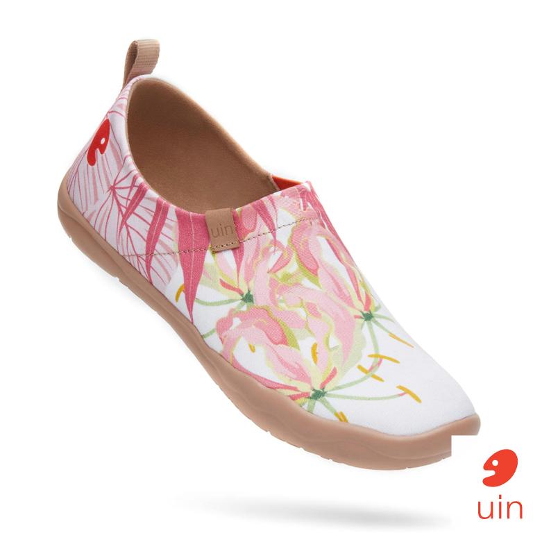uin 西班牙原創設計 女鞋 帆布鞋 懶人鞋 熱帶花語彩繪休閒鞋W1010069
