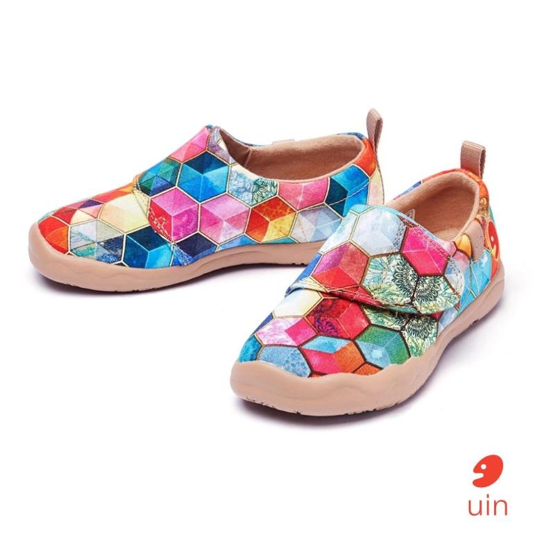 uin 西班牙原創設計 童鞋 黏帶 彩瓷彩繪休閒鞋K1109144