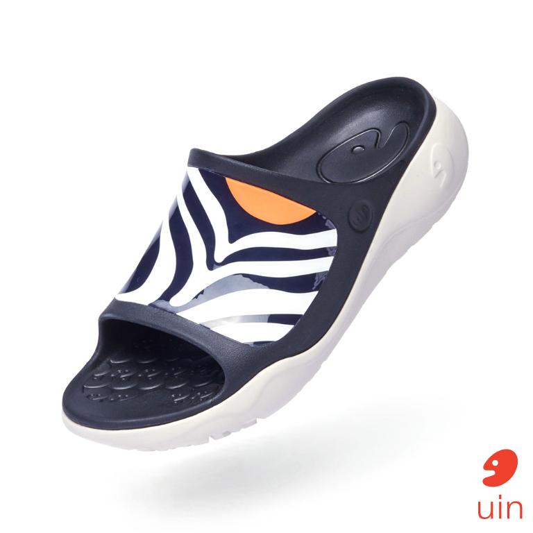 uin 西班牙原創設計 男鞋 涼鞋 拖鞋 橙光彩繪休閒鞋M1125437
